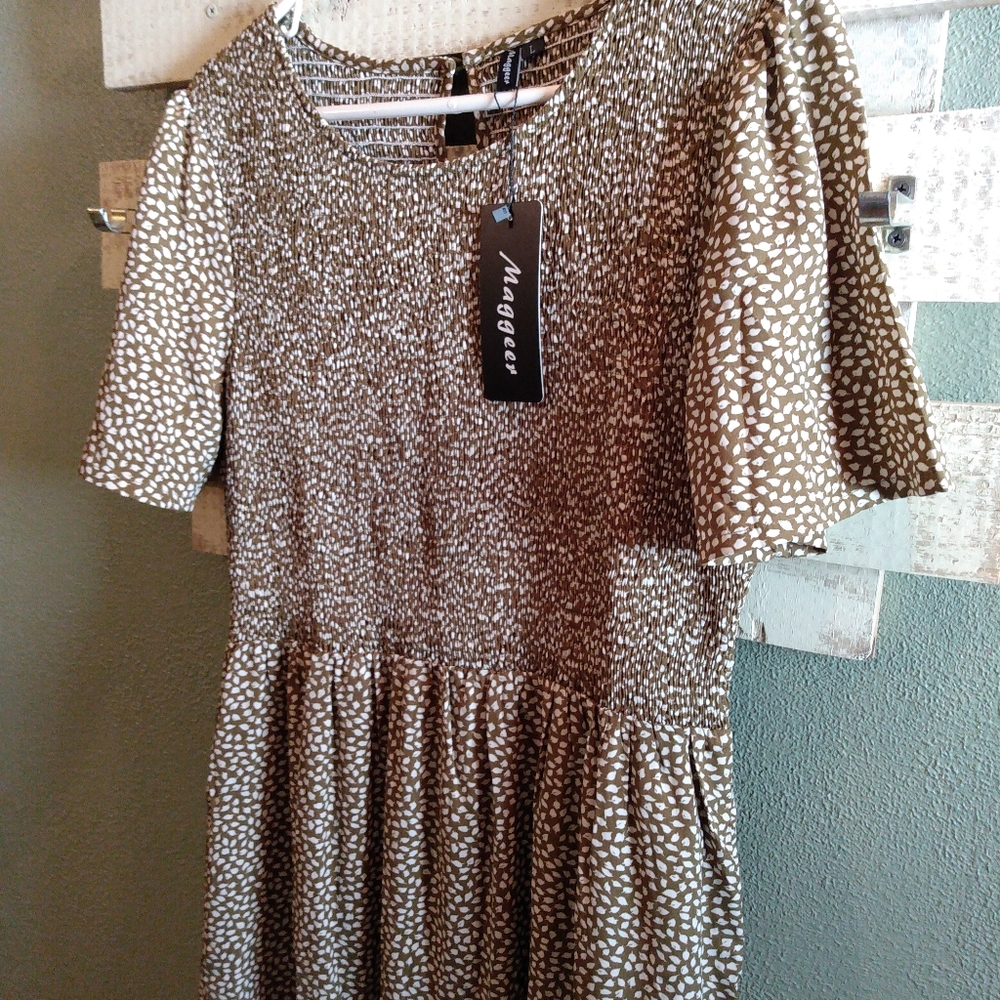 Fall pattern women's dress